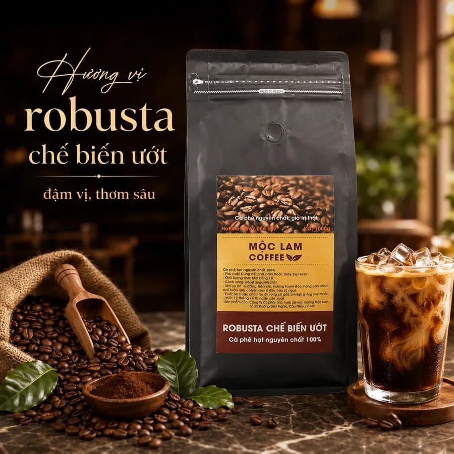 Cafe hạt Robusta
