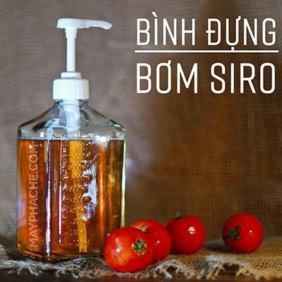Chai thủy tinh có vòi pump