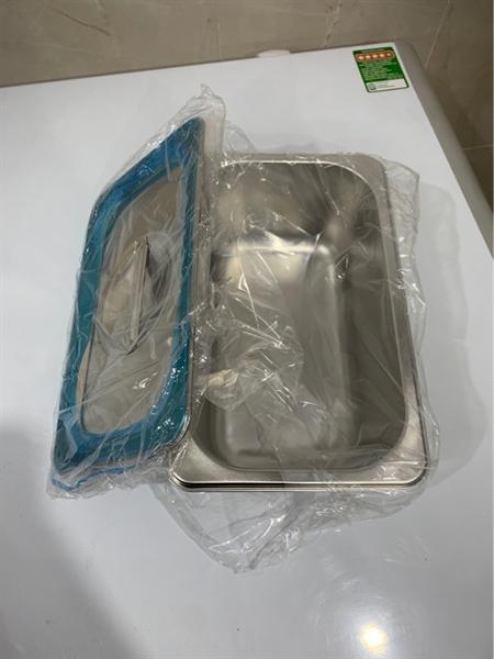 Khay topping inox 1/4 chữ nhật