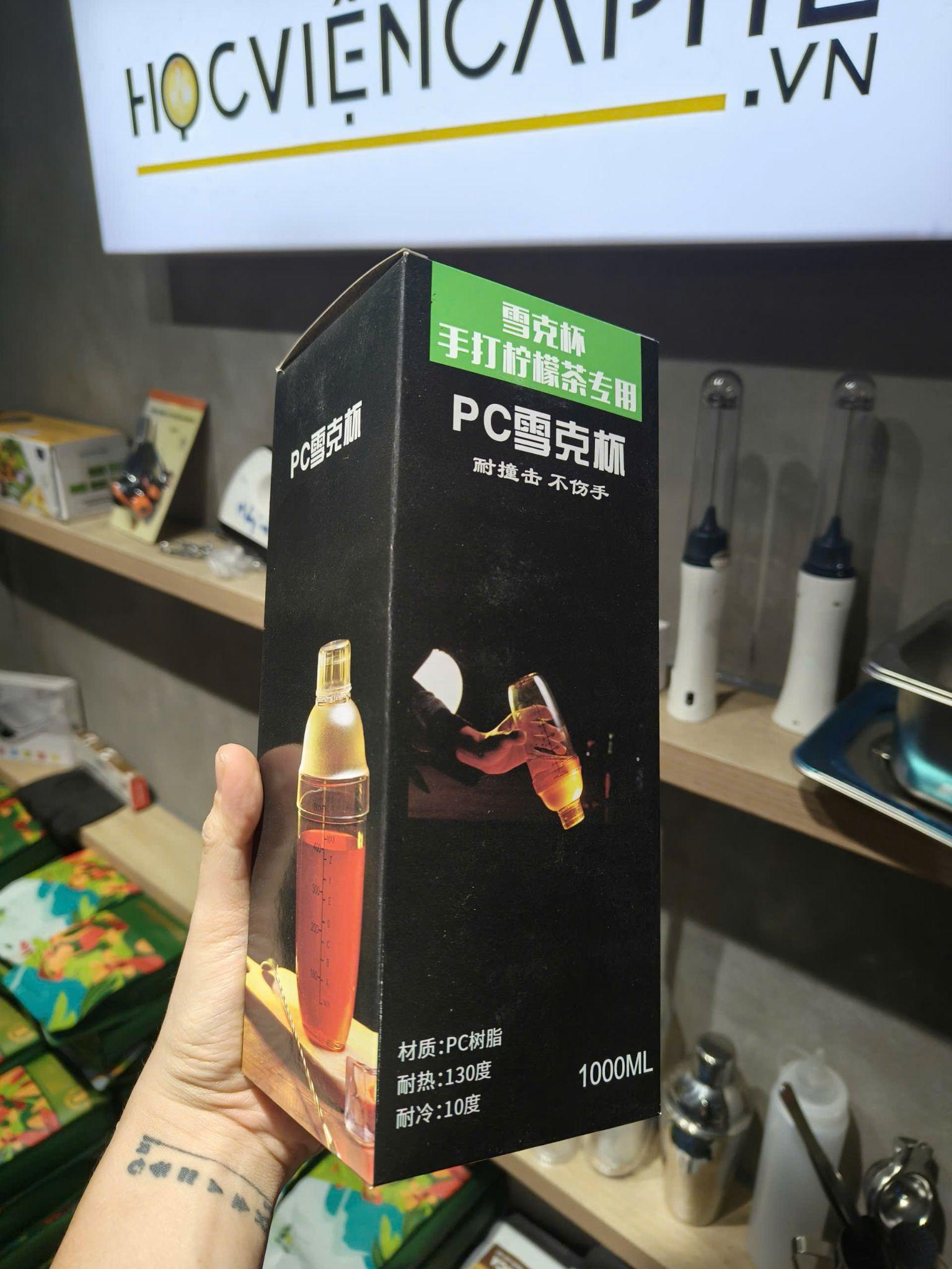 Shaker lắc nhựa 4 mảnh 1000ml