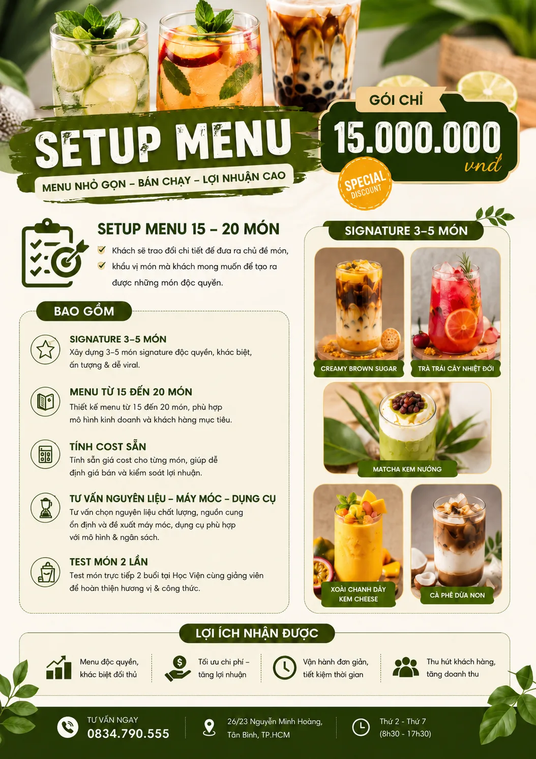 Setup Menu 15-20 món